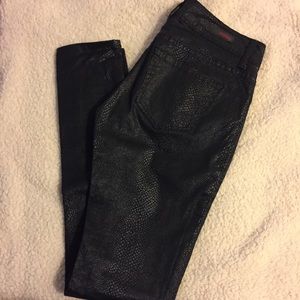 Black Snake Print Pants